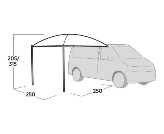 Easy Camp bus canopy Stryn Canopy (grey, model 2025)