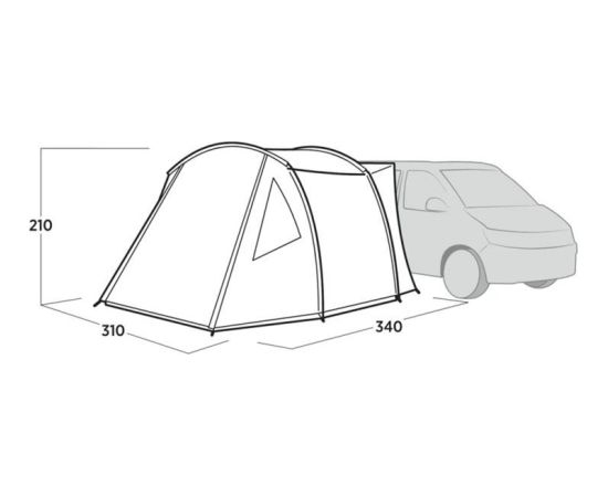 Easy Camp tunnel van awning Eidfjord (grey, model 2025)