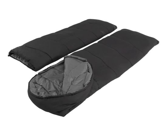 Easy Camp Sleeping Bag Raven Square Double 5°C (black, model 2025)