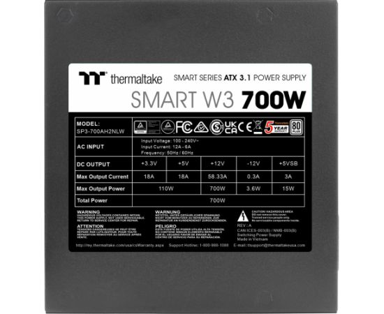 Thermaltake Smart W3 700W (700 Watts)
