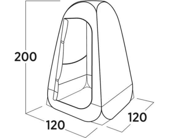 Easy Camp Pop-up Changing/Shower Tent Vik Utility Tent (Grey, Model 2025)