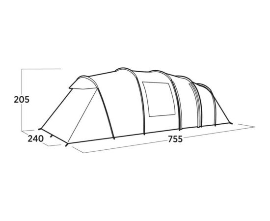 Easy Camp Leka Twin 8 (2025. gada modelis, olīvzaļš)