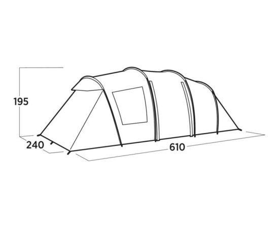 Easy Camp Leka Twin 6 (2025. gada modelis, olīvzaļš)