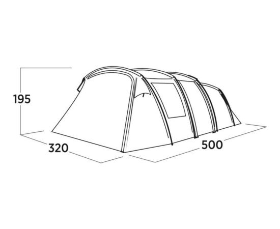 Easy Camp Hamra 5 (2025. gada modelis, pelēks)