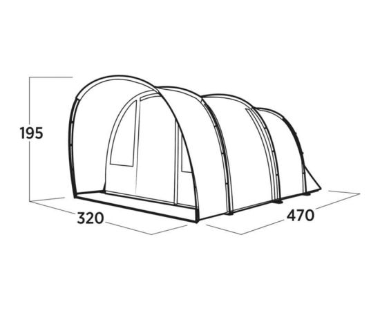 Easy Camp Skarvan 5 (2025. gada modelis, pelēks)
