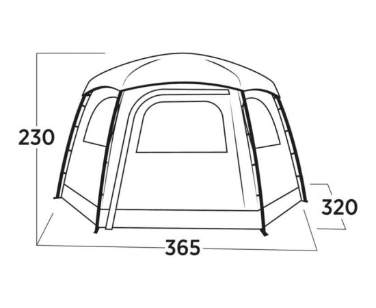 Easy Camp Sandland Yurt (2025. gada modelis, brūna, 6 personām)