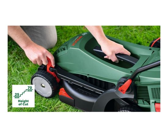 Bosch Powertools Electric Lawnmower UniversalRotak 37-570 (green, 1,400 watts, width 37 cm)
