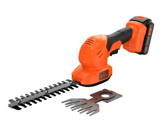 Black&decker Black+Decker cordless grass and shrub shears BCSS18D1, 18 Volt (orange, Li-ion battery 2.0 Ah)