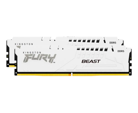 Kingston FURY DDR5 - 32GB - 6400 - CL - 32 (2x 16 GB) Dual Kit, memory (white, KF564C32BWEK2-32, FURY Beast, INTEL XMP, AMD EXPO)
