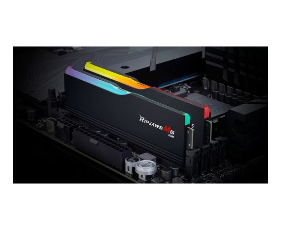 G.Skill DDR5 - 48GB - 6000 - CL - 30 (2x 24 GB) Dual Kit, memory (black, F5-6000J3036F24GX2-RM5RK, Ripjaws M5 RGB, INTEL XMP)