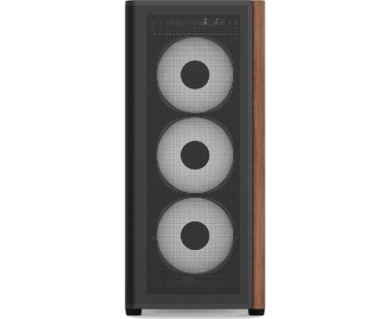 Aerocool D501A-G-BK-v2, tower case (black/wood)