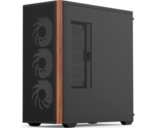 Aerocool D501A-G-BK-v2, tower case (black/wood)