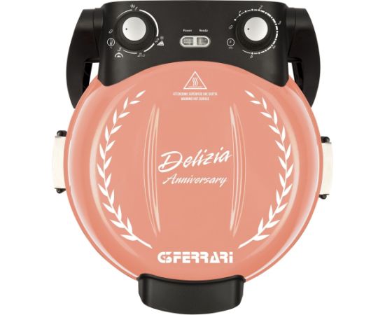 G3ferrari G3 Ferrari Delizia pizza oven G1017715, Anniversary Coral Passion (coral, 1,200 watts, for pizza ? 31cm, special edition with reversible pizza stone, pizza cutter)