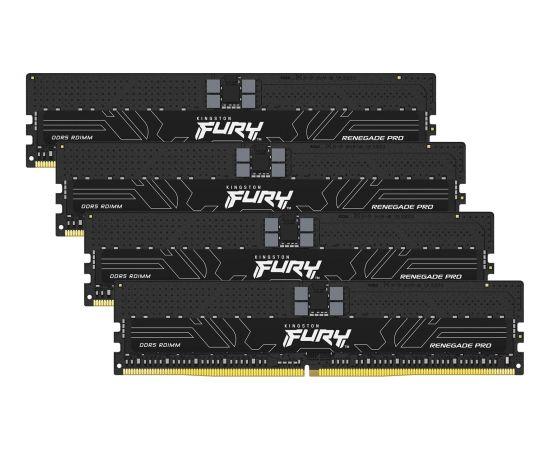 Kingston FURY DDR5 - 64GB - 5600 - CL - 36 (4x 16 GB) quad kit, RAM (black, KF556R36RBK4-64, Renegade PRO, INTEL XMP)