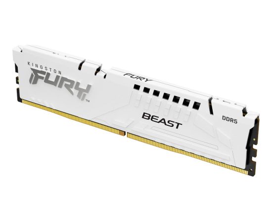 Kingston FURY DDR5 - 16GB - 6000 - CL - 30, single RAM (white, KF560C30BWE-16, Fury Beast, INTEL XMP, AMD EXPO)