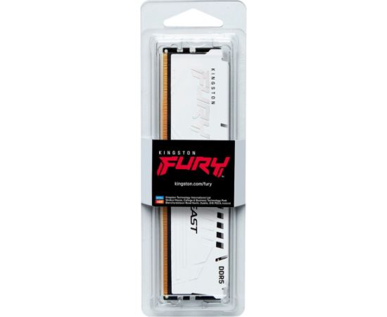 Kingston FURY DDR5 - 16GB - 6000 - CL - 30, single RAM (white, KF560C30BWE-16, Fury Beast, INTEL XMP, AMD EXPO)