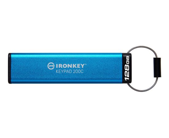 Kingston IronKey Keypad 200 128 GB, USB stick (USB-C 3.2 Gen 1)