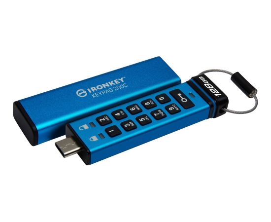 Kingston IronKey Keypad 200 128 GB, USB stick (USB-C 3.2 Gen 1)