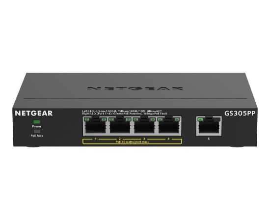 Netgear GS305PP, Switch (black)