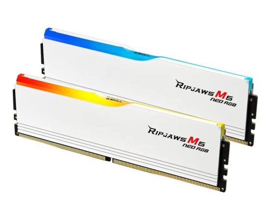 G.Skill DDR5 - 32GB - 6000 - CL - 36 (2x 16 GB) dual kit, memory (white, F5-6000J3636F16GX2-RM5NRW, Ripjaws M5 Neo RGB, AMD EXPO)