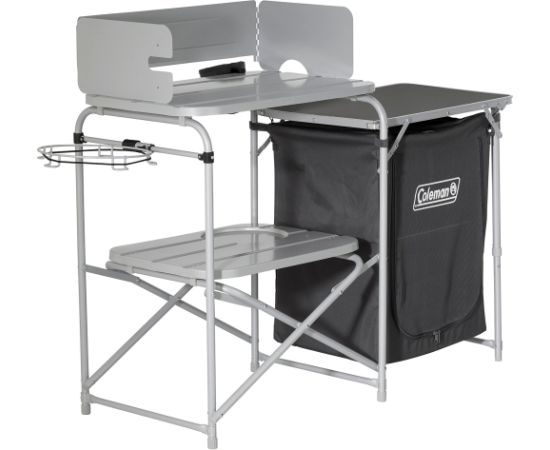 Coleman Camping Table Cooking Stand 2199743 (grey, with textile cabinet)