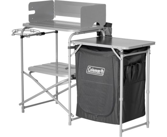 Coleman Camping Table Cooking Stand 2199743 (grey, with textile cabinet)