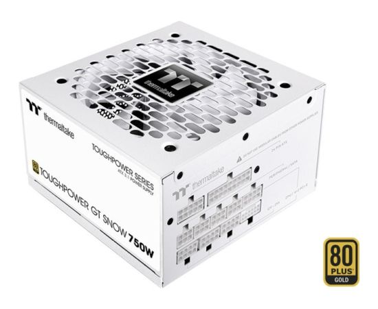 Thermaltake Toughpower GT Snow 750W, PC power supply (white, 1x 12-pin high power GPU, 4x PCIe, cable management, 750 watts)