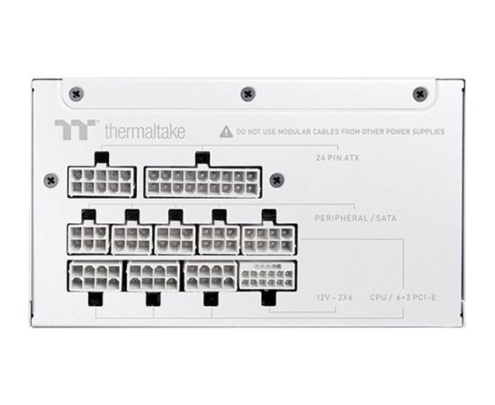 Thermaltake Toughpower GT Snow 750W, PC power supply (white, 1x 12-pin high power GPU, 4x PCIe, cable management, 750 watts)
