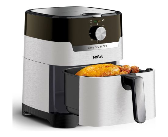 Tefal hot air fryer Easy Fry & Grill Classic (stainless steel/black, 1,550 watts, basket 4.2 liters)