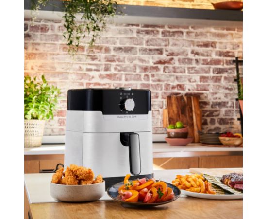 Tefal hot air fryer Easy Fry & Grill Classic (stainless steel/black, 1,550 watts, basket 4.2 liters)