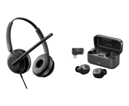 EPOS IMPACT 760T Bundle, Headset (Stereo, Headband, incl. GTW 270 Series In-Ear Headphones)