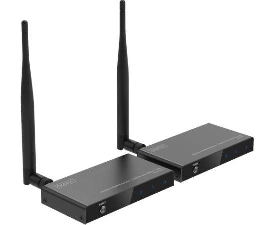 Digitus Wireless Video Extender/Splitter Set HDMI > HDMI, 100 meters, HDMI extension (black, transmitter unit + receiver unit)