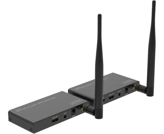 Digitus Wireless Video Extender/Splitter Set HDMI > HDMI, 100 meters, HDMI extension (black, transmitter unit + receiver unit)