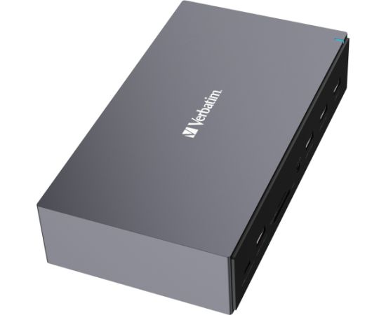 Verbatim USB-C Pro Docking Station CDS-17, 17 port, docking station (aluminium/black, HDMI, DP, RJ-45, USB-A, USB-C, SD, microSD, audio)