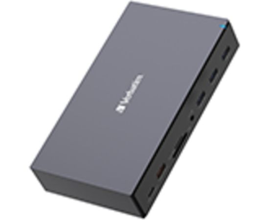 Verbatim USB-C Pro Docking Station CDS-17, 17 port, docking station (aluminium/black, HDMI, DP, RJ-45, USB-A, USB-C, SD, microSD, audio)