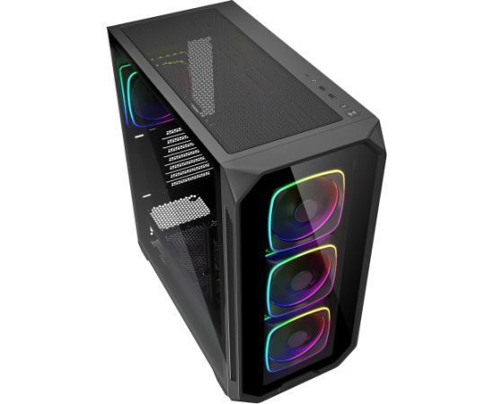Sharkoon AK5G RGB , Tower case (black, Tempered Glass x 2)