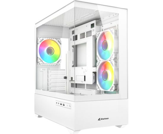 Sharkoon MK6 RGB , Tower case (white, Tempered Glass x 2)