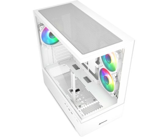 Sharkoon MK6 RGB , Tower case (white, Tempered Glass x 2)