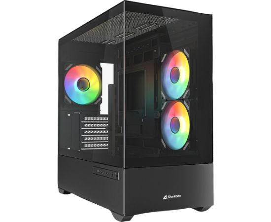 Sharkoon MK6 RGB , Tower case (black, Tempered Glass x 2)