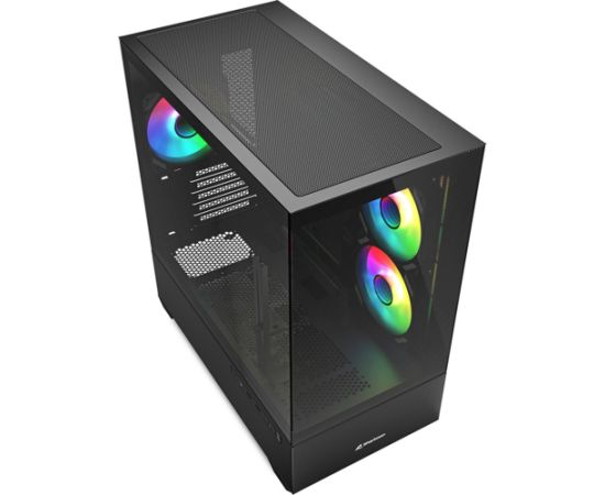 Sharkoon MK6 RGB , Tower case (black, Tempered Glass x 2)