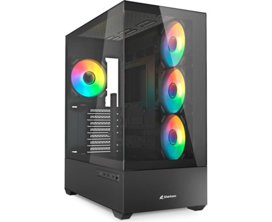 Sharkoon AK6 RGB , Tower case (black, Tempered Glass x 2)