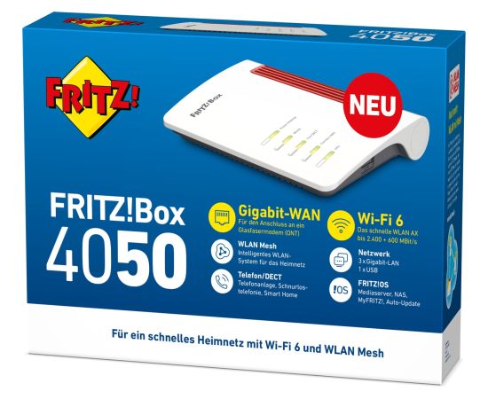 AVM FRITZ!Box 4050, fiber optic router