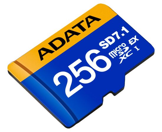 ADATA Premier Extreme microSDXC 256 GB, memory card (blue/yellow, SD Express, UHS-I U3, Class 10, V30)