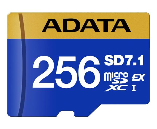 ADATA Premier Extreme microSDXC 256 GB, memory card (blue/yellow, SD Express, UHS-I U3, Class 10, V30)