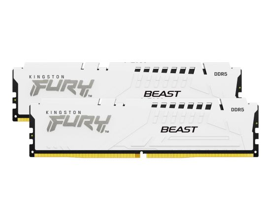 Kingston FURY DDR5 - 32GB - 6800 - CL - 34 (2x 16 GB) dual kit, memory (white, KF568C34BWEK2-32, FURY Beast, INTEL XMP, AMD EXPO)