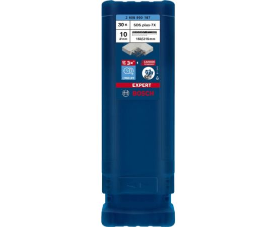 Bosch Expert hammer drill bit SDS-plus-7X,  10mm, 30 pieces (working length 150mm)