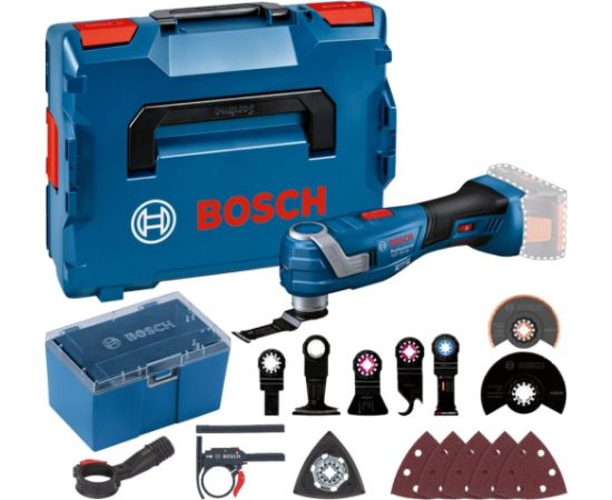 Bosch Cordless Multi-Cutter GOP 18V-34 Solo Professional, 18Volt, multifunctional tool (blue/black, without battery and charger, L-BOXX + accessory box)