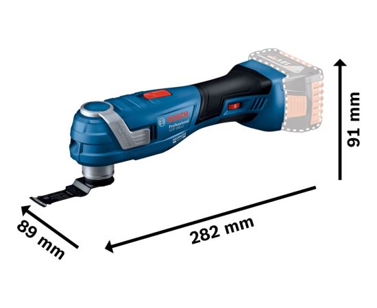 Bosch Cordless Multi-Cutter GOP 18V-34 Solo Professional, 18Volt, multifunctional tool (blue/black, without battery and charger, L-BOXX + accessory box)