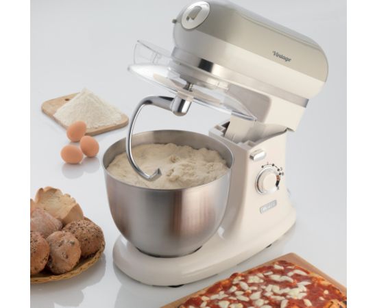 Ariete Vintage food processor 1588 (beige/cream, 1,200 watts)