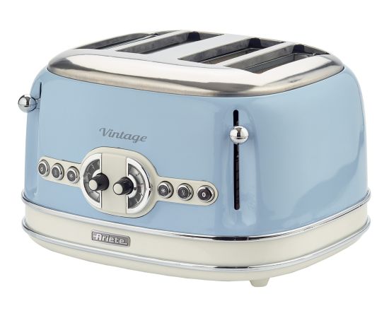 Ariete Vintage 4-slot toaster 156 (light blue, 1,600 watts, for 4 slices of toast)